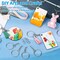 50Pcs Keychains with Chain and 50 Pcs Jump Rings, Keychain Rings Kit Findings Bulk for Keychain Making Supplie DIY Crafts